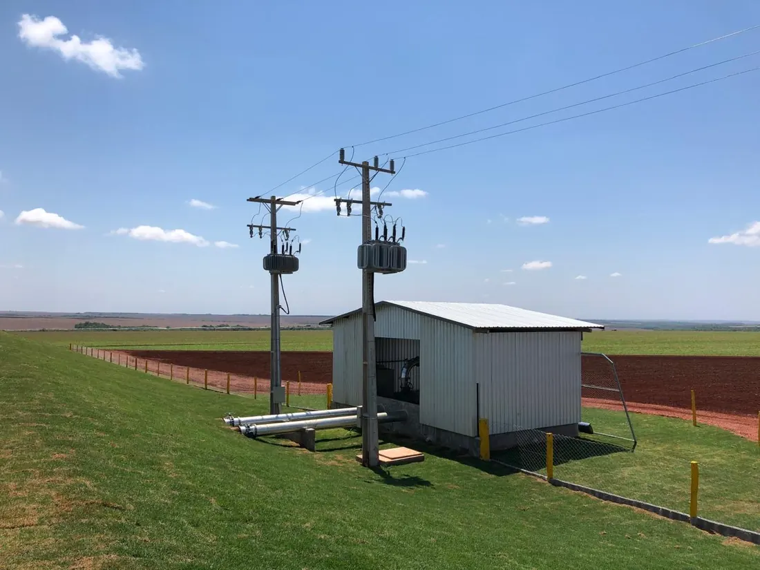 Posto de transformação em propriedade rural
